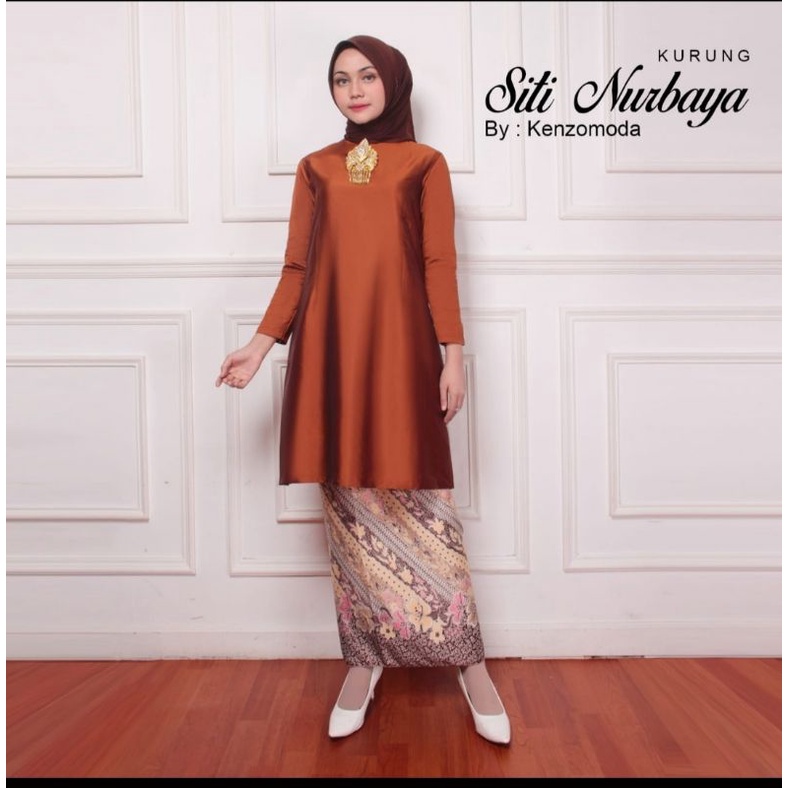 Setelan kebaya kurung melayu//kebaya kurung tafetta//kebaaya seragaman modern