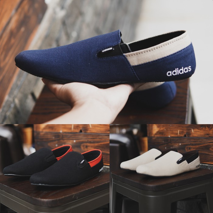 BAYAR DI TEMPAT !!!  SEPATU CASUAL ADIDAS EASY SEPATU SLOP SLIP ON MURAH [BISA COD]