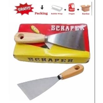 Kape Gagang Kayu Plastik / Sekrap / Scrap /spatula roti bakar