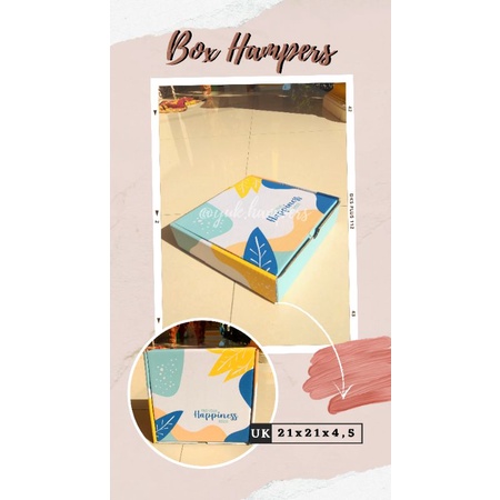 

Box Hampers Happines/Kado Ukuran 21x21x4,5