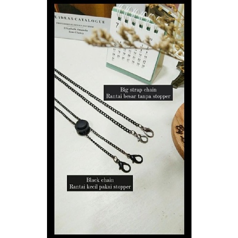 Strapmasker pria / wanita / tali masker / kalung mask chain