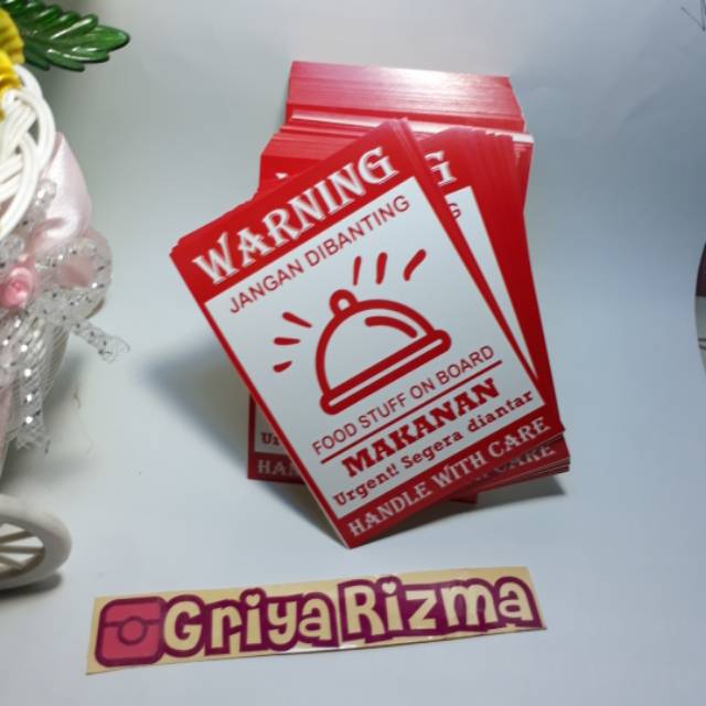 Stiker FRAGILE FOOD