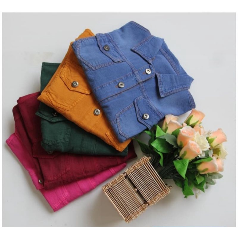 JAKET JEANS BIONDY WANITA//CROPTY WASHED JEANS