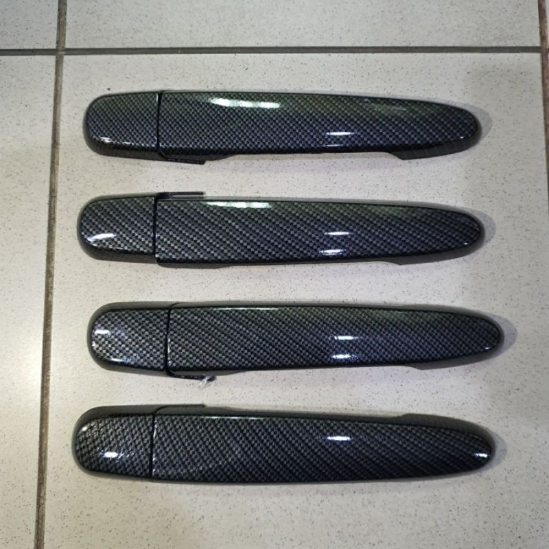 Cover Handle Pelapis Gagang Pintu Mobil All New AVANZA XENIA VELOZ (2012 - 2018) Carbon
