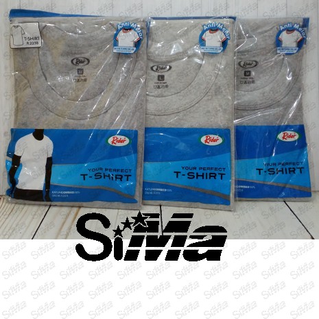 Oblong T-shirt Pria Rider Abu Abu-abu R 223 R223 Kerah Bulat