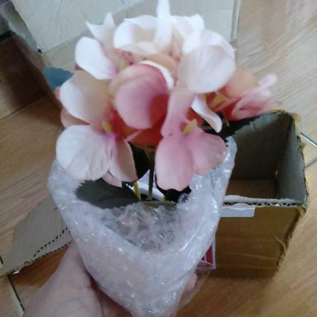 Vas Bunga Mini Unik Bunga Hortensia Artificial Bunga Hias Kecil Tiruan Untuk Pajangan -vbk01
