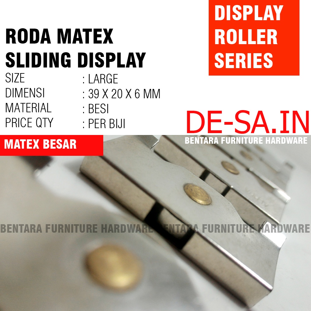 RODA MATEX BESAR ETALASE GESER - ROLLER DISPLAY SLIDING MAKTEK MATEK