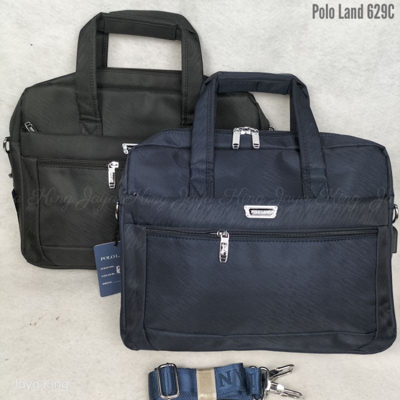 Tas Kantor Laptop USB Polo Land Original Selempang Kerja Briefcase Jinjing Pria