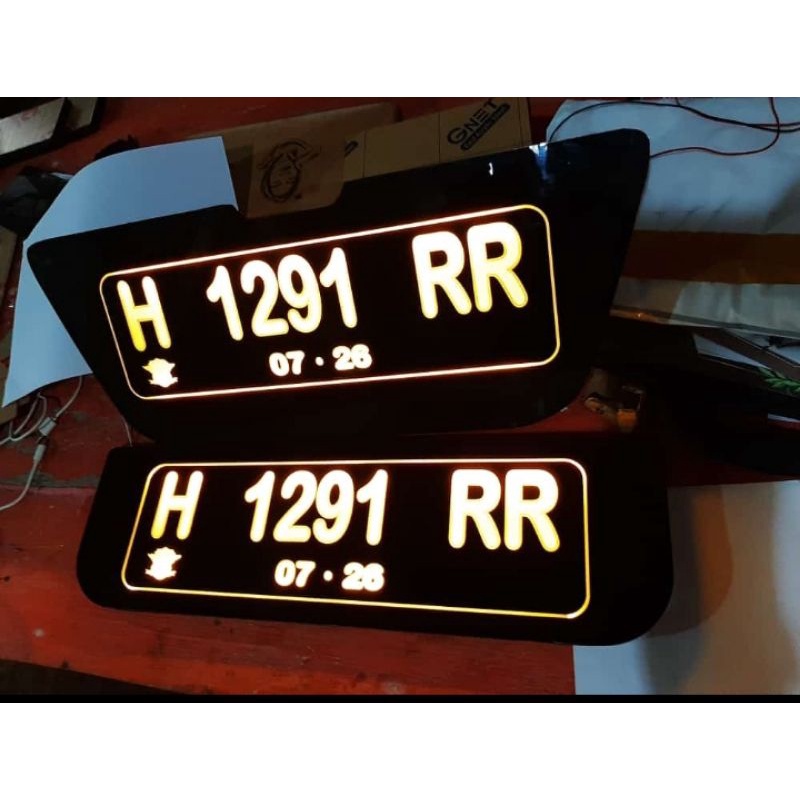 plat Nomor mobil Nyala custom akrilik