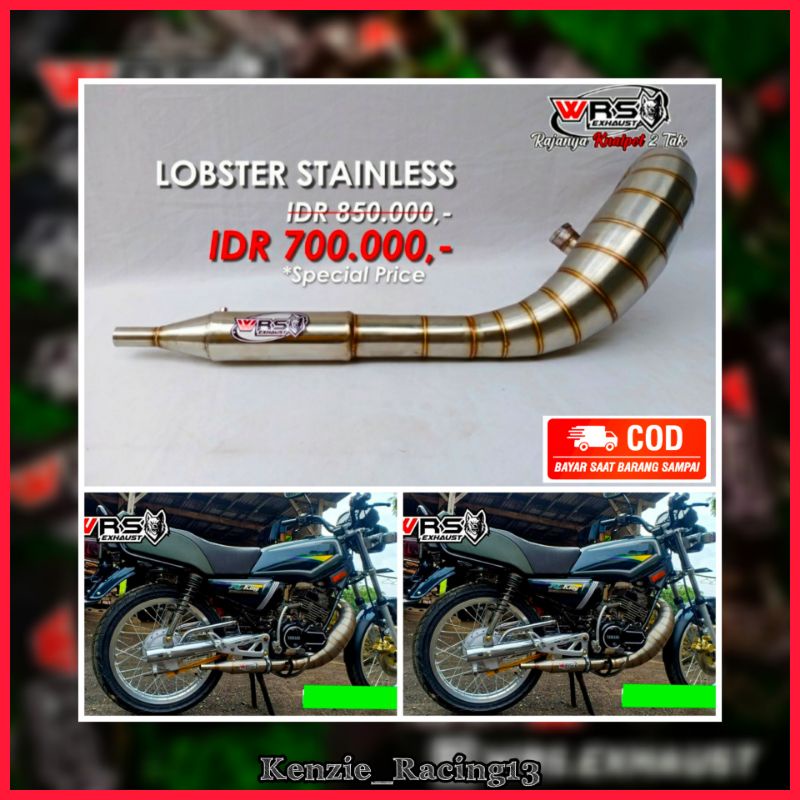 Knalpot Rx-King Rx-Special Lobster Stainles Full Garing Ori Wrs Exhaust