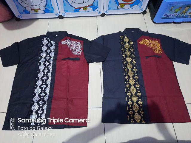 Kemeja Batik Lengan Pendek Size M L Xl