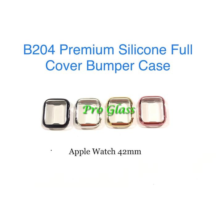 B204 Apple Watch 38mm 42mm  Silicone Full Cover Premium Bumper Case Frame