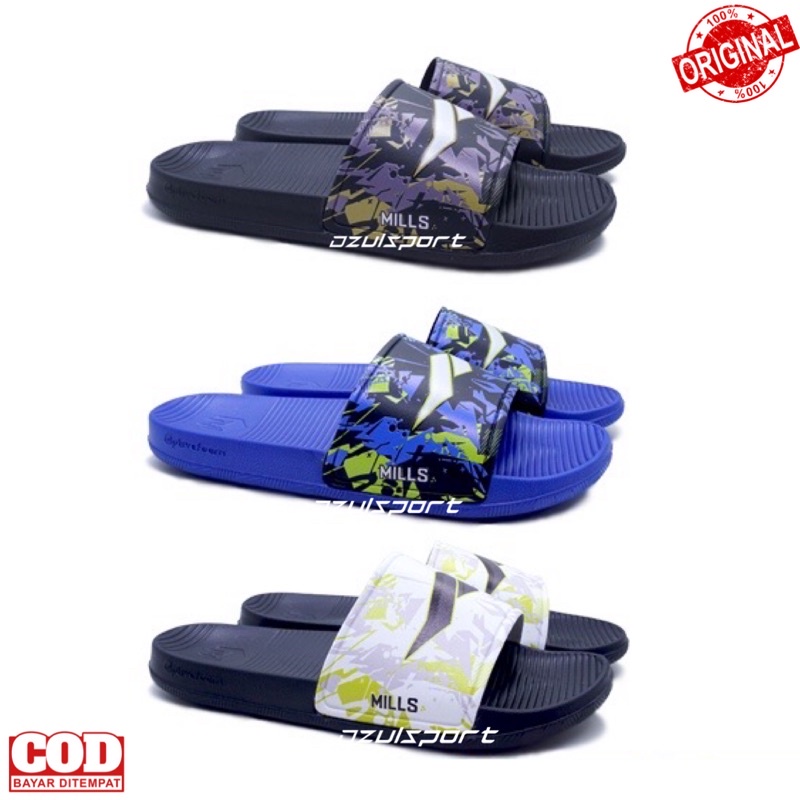 Sandal Mills Vulcan Slide Original 100% Sendal