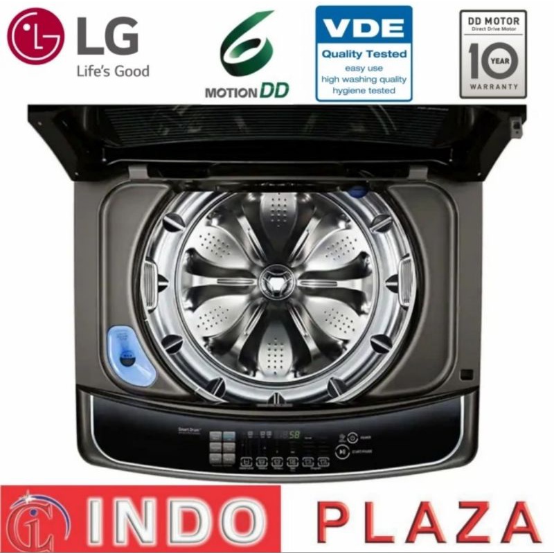 MESIN CUCI LG 1 TABUNG 22 Kg TH2722DSAK INVERTER / WIFI / TURBO WASH 3D