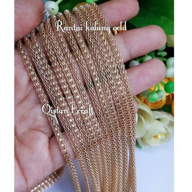 Rantai kalung diy silver,gold,hitam