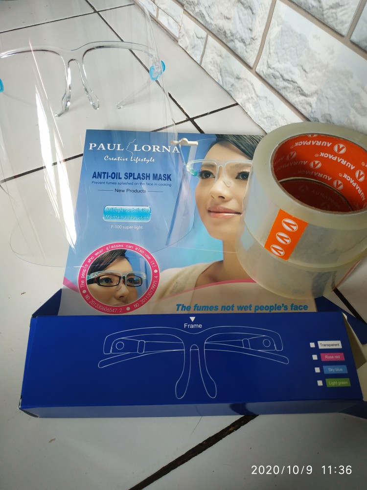 Ready Face Shield Paul Lorna Original With Box/face Shiled Jokowi Nagita