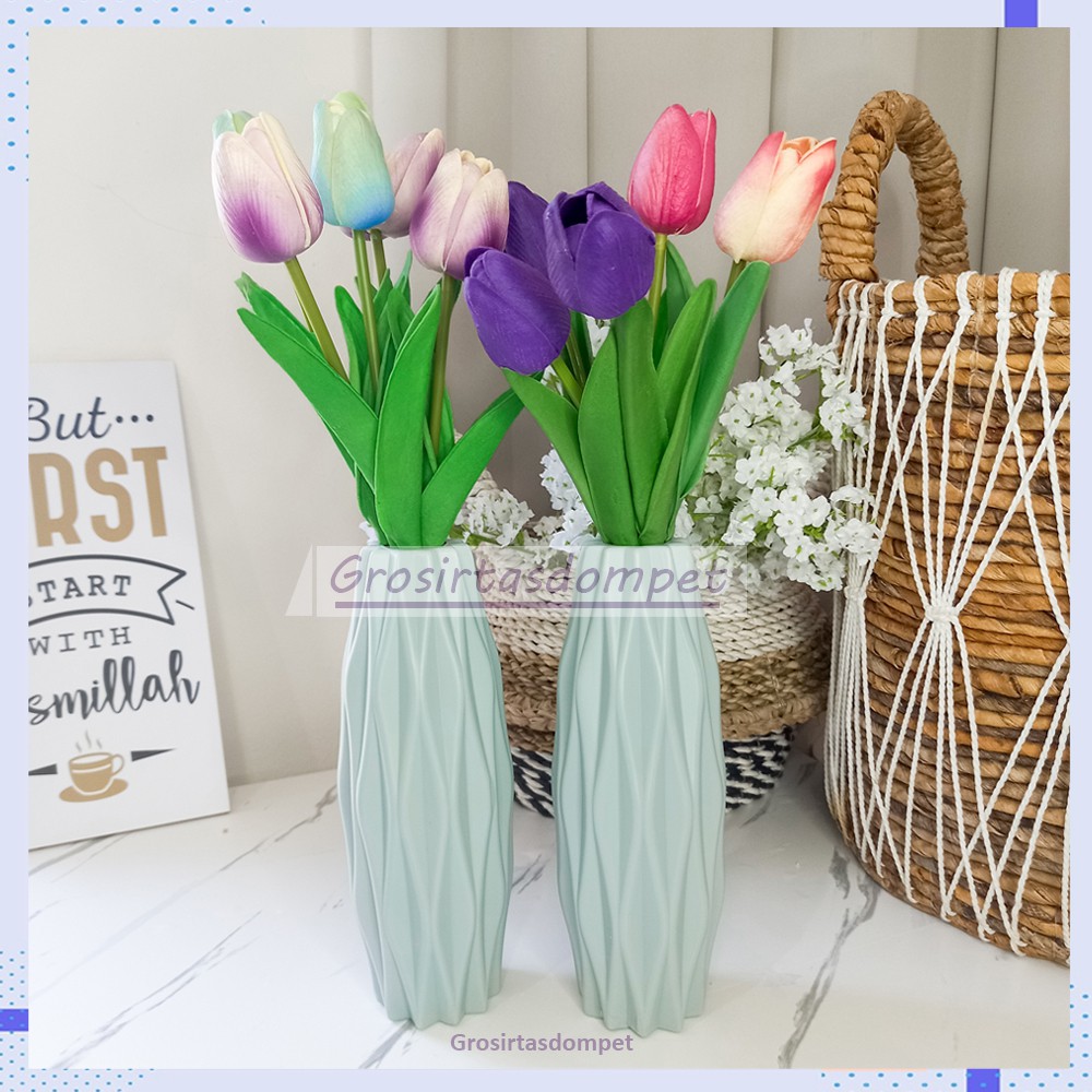 Jual Bunga Hias Plastik Tulip Latex Artificial Flowers Tulip Hiasan