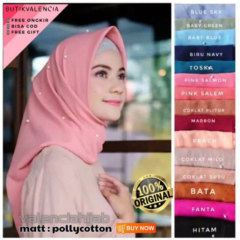 Hijab Jilbab kerudung segiempat Mutiara ( SPECIAL EDITION )