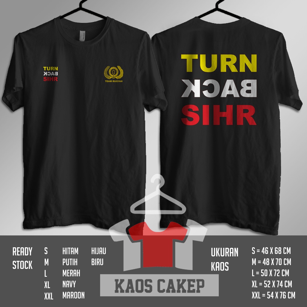 Kaos Baju JRA Jam'iyyah Ruqyah Aswaja Turn Back Sihr DB Kaos Distro