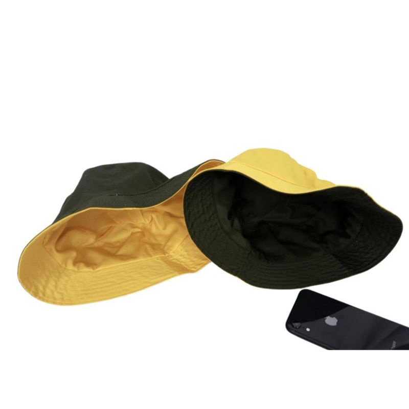 topi bucket hat bolakbalik topi bucket kekinian bolak-balik pria wanita