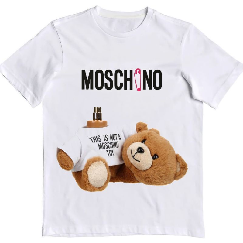 kaos baju MOSCHINO t-shirt vintage Oversize lokal pria wanitaT-Shirt | Oversize | Black |