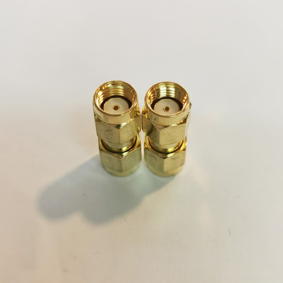 Konektor Adapter RP SMA male ke RP SMA male Gold murah