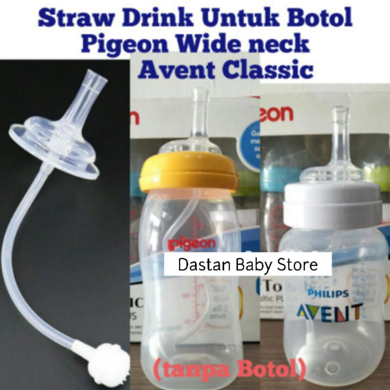 Sedotan Pengganti Dot/Nipple Botol Susu Wide Neck Dan  Classic