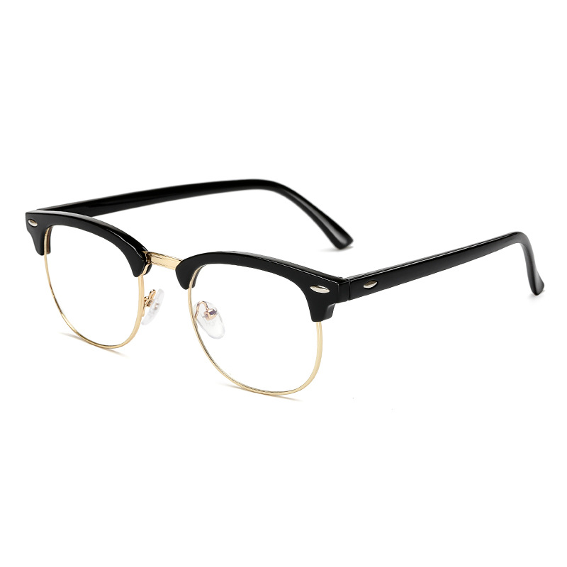 (YUZHU) TERSEDIA &amp; COD Half Frame Kacamata Anti Radiasi Pria Classical Anti Biru Light Kacamata Gaya Eyeglasses