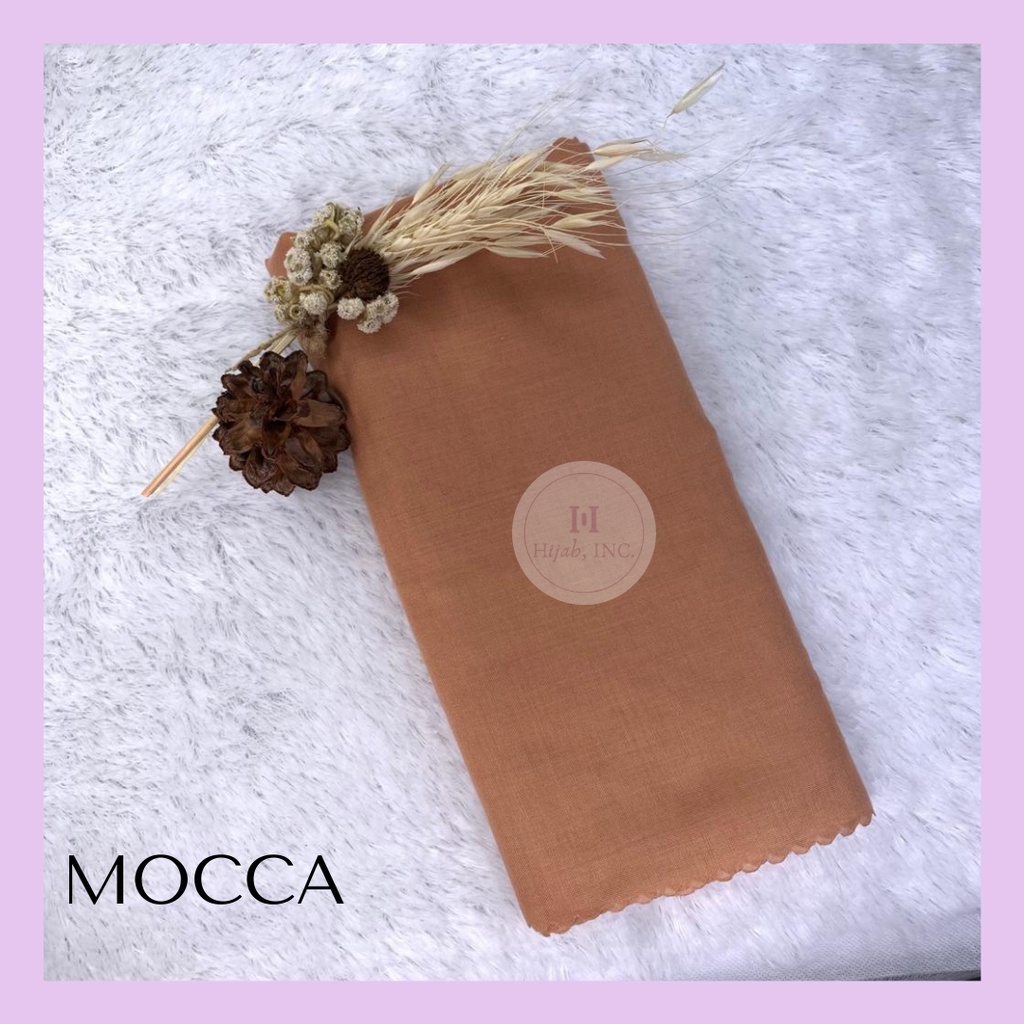 Hijabinc - Athalia Square Hijab Paris Premium Quality-Mocca