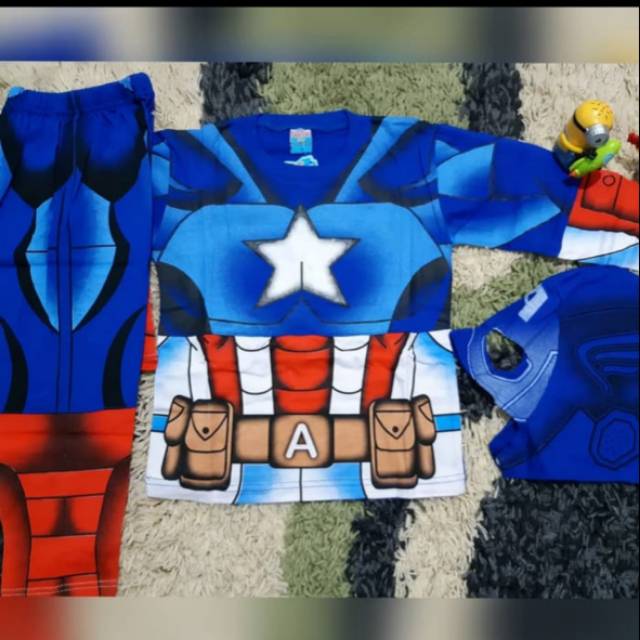 Baju captain america / kaos karakter captain america / baju superhero