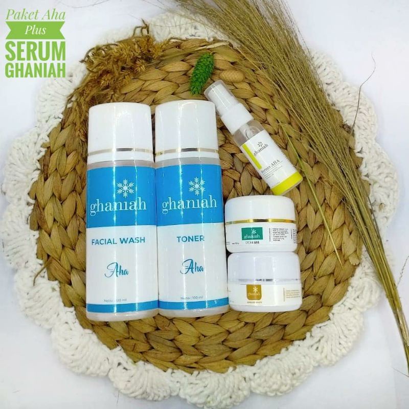 Paket skincare Ghaniah Paket AHA plus serum