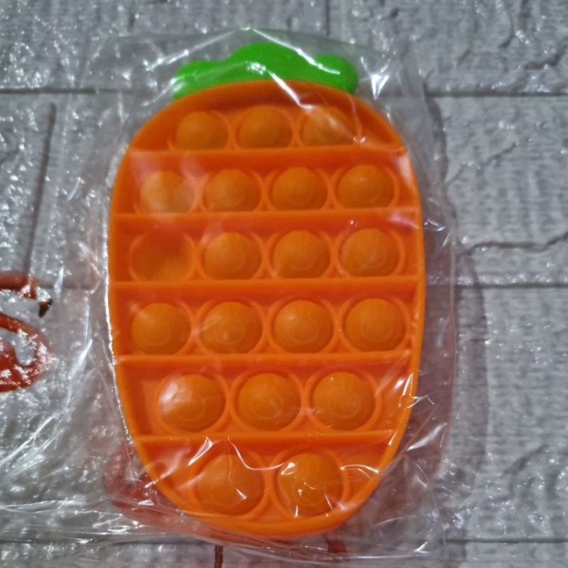 POP IT FIDGET TOY / POP IT PREMIUM ADA EMBOSSNYA / POP IT MURAH / POP IT FIDGET TOYS-Wortel orange