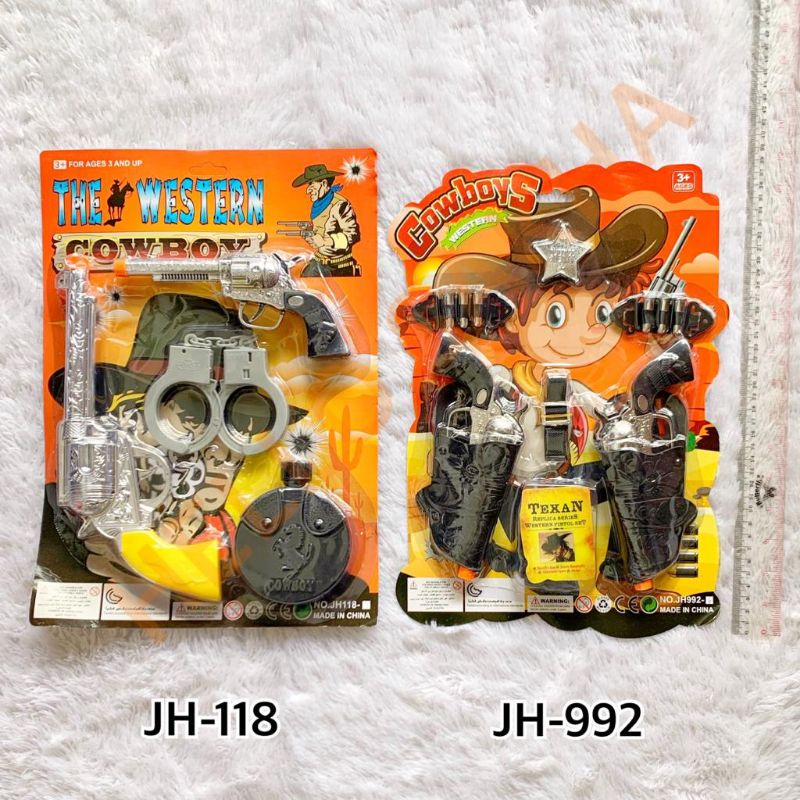 MAINAN THE WESTERN COWBOY COWBOYS PISTOL KOBOI KOBOY BORGOL TEMBAK TEMBAKAN PELURU SHERIF