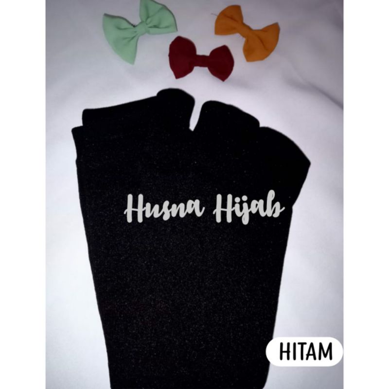 [HUSNA COLLECTION] Kaos Kaki Polos Tapak Hitam Ecer / Kaos Kaki Muslimah PREMIUM