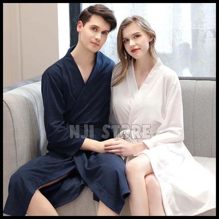 Handuk Kimono / Baju Handuk Bathrobe Unisex Pria & Wanita Couple