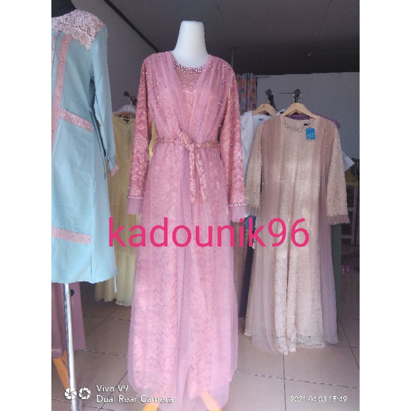 gamis OZIAS original selempang mutiara leher