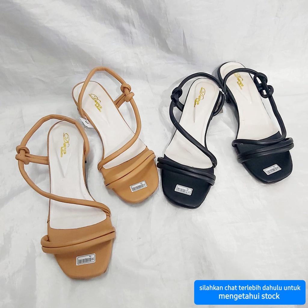 SANDAL HEELS SENDAL WEDGES WANITA HAK TAHU TALI FASHION TERBARU