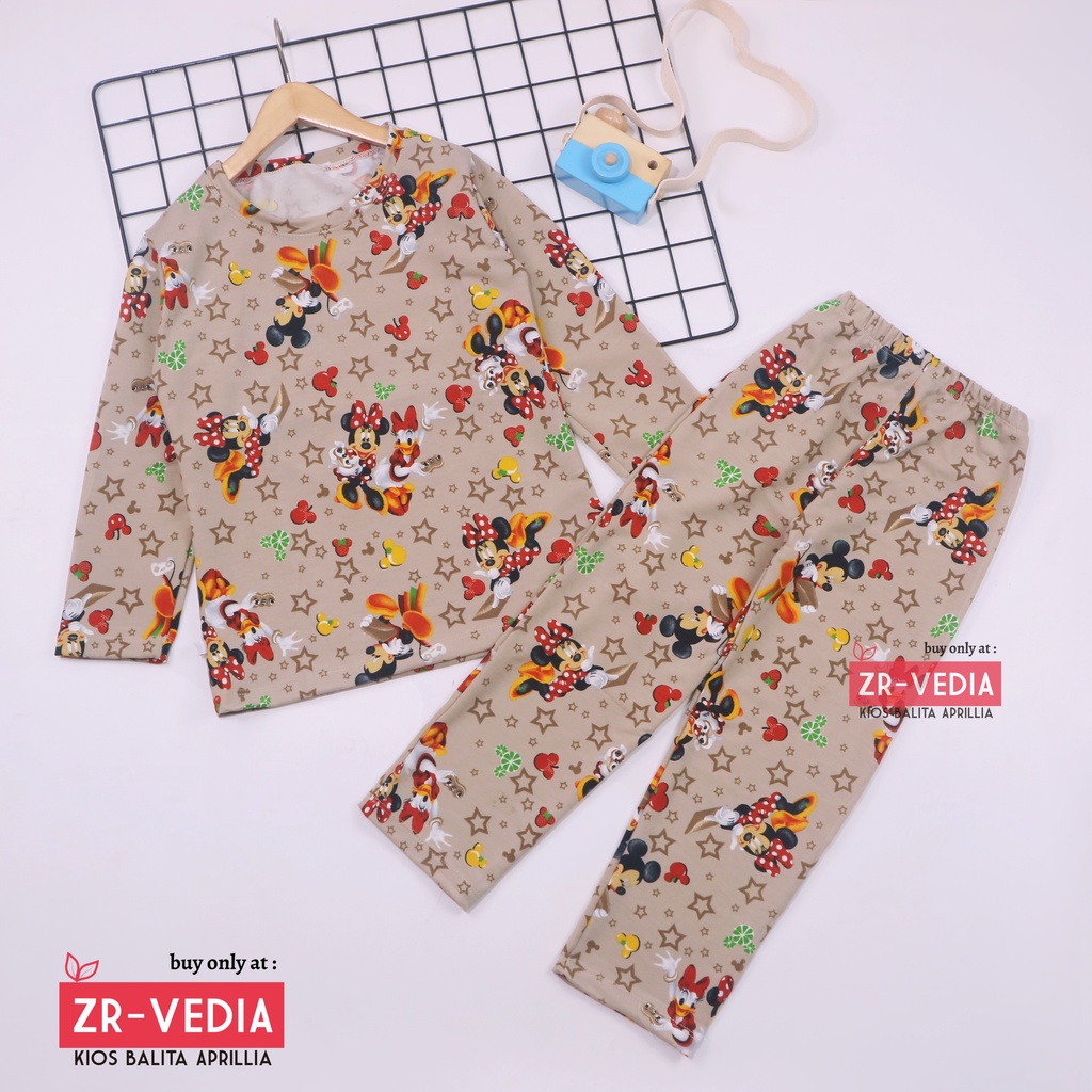 Pajamas Sunday uk 5-7 Tahun / Baju Tidur Anak Perempuan IMPORT Piyama Branded Karakter Setelan