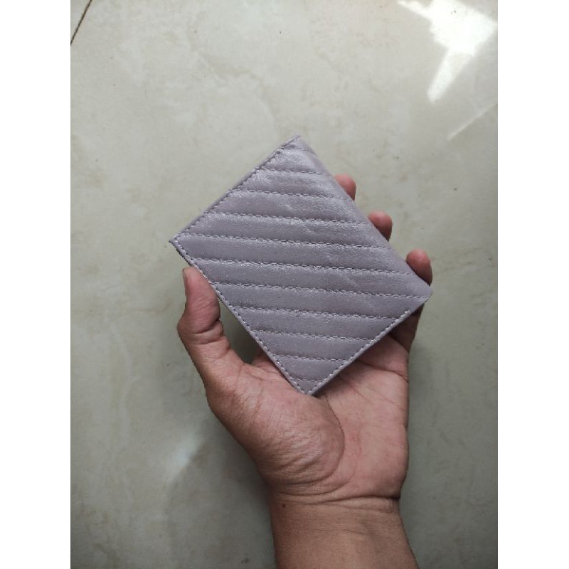 Dompet Kartu 18 in 1 Card Holder + slot uang kulit sintetis MODEL JAHIT KETUPAT