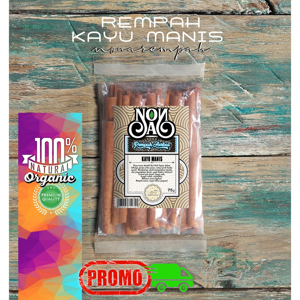 

Kayu Manis Pack 75 Gram Rempah | CInnamon Stick | Natural Alami Asli Organic