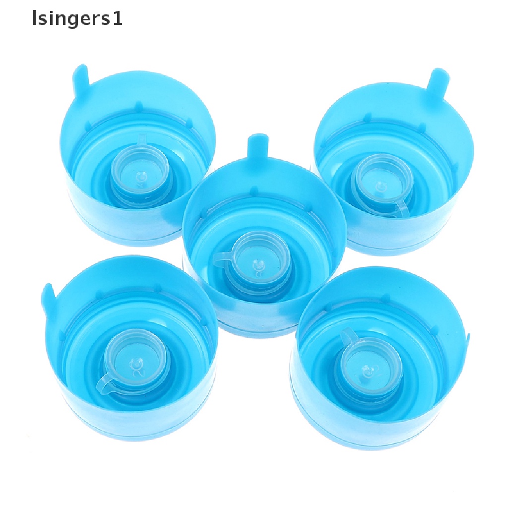 (lsingers1) 5pcs Tutup Botol Air snap on reusable Untuk Galon 55mm 3-5 Galon