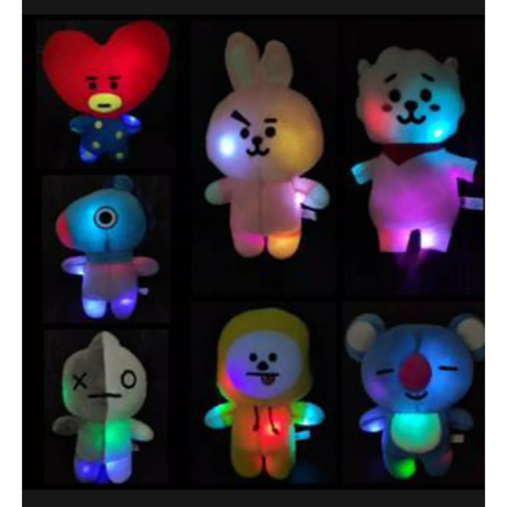 Boneka Korea Cute Baby Face Sitting KPOP dapat Menyala Terdapat Lampu LED Glow