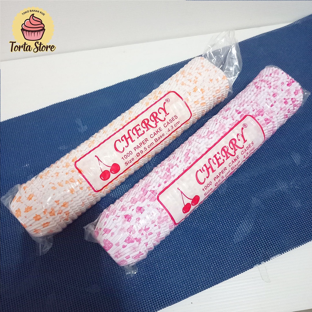 Cherry Paper Cake Cases Paper Cup Bolu Kukus 9.5cm FLORAL