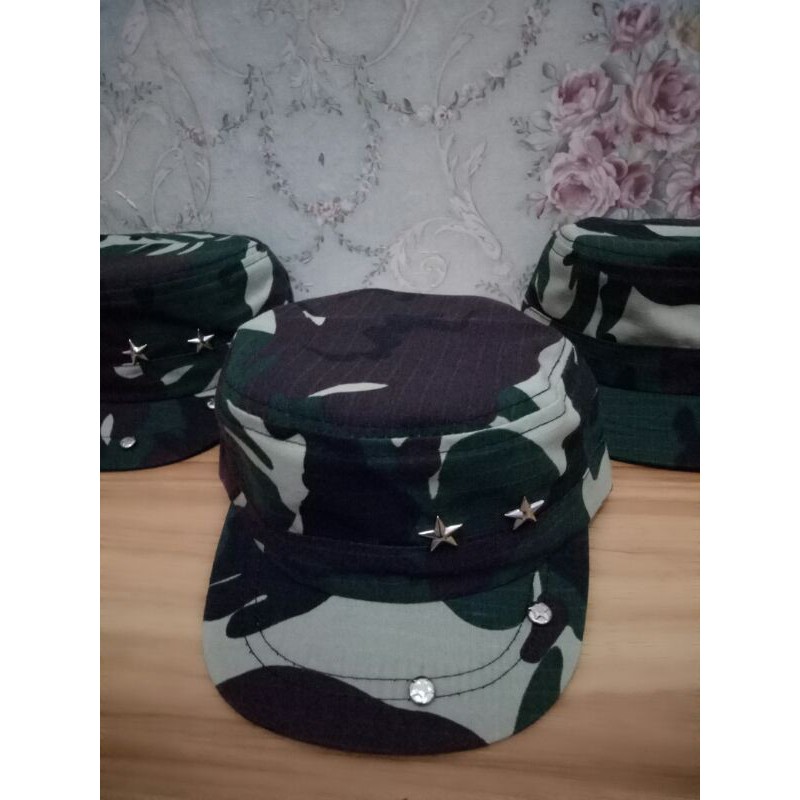 Topi army anak / topi komando anak / topi loreng