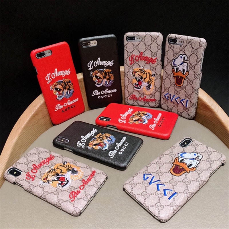 Casing Case Desain Gucci Kenzo Motif Bordir Kepala Untuk Iphone Xs 11