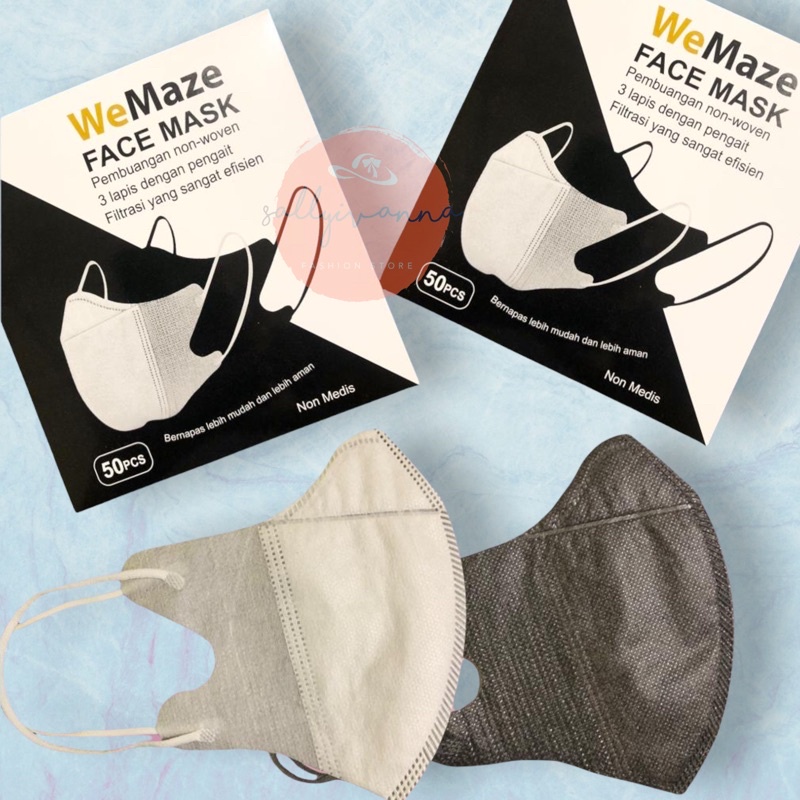 Masker Duckbill Garis ALKINDO / WEMASK / MOUSON / CAREION Original