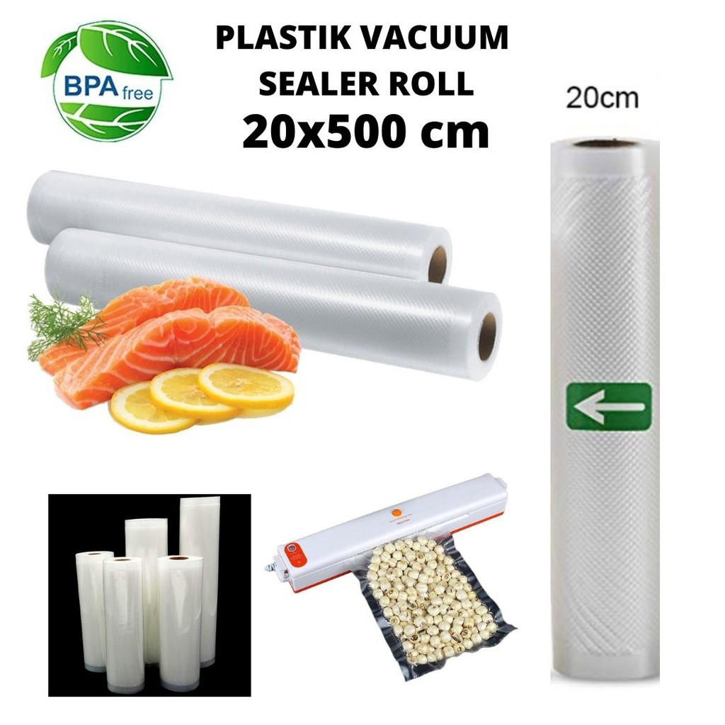 Plastik Bag Vacuum Sealer Mesin Packing Makanan 100 Pcs 17x25cm 111114