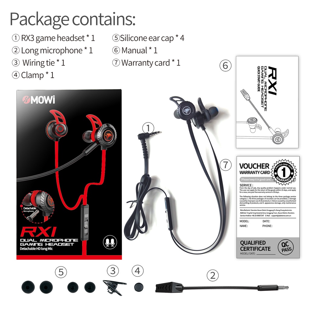 Headset Gaming Bass Plextone Xmowi RX1 Earphone