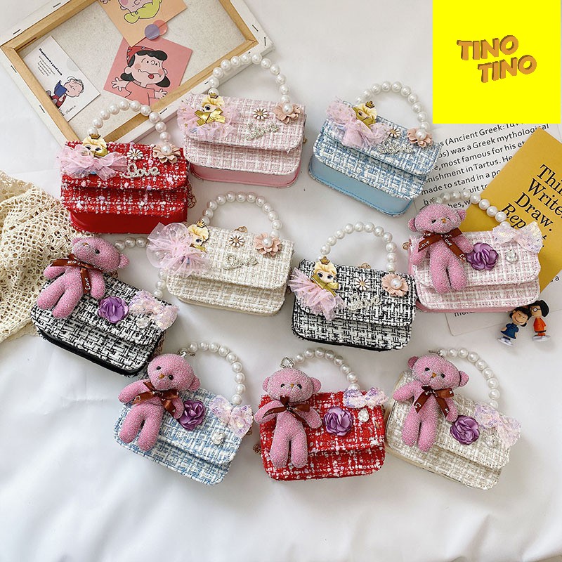 CJFB TINO TINO Tas Selempang Anak / Tas Mini / Tas Handbag Mutiara