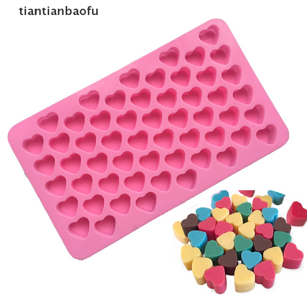 [tiantianbaofu] Mini Heart Mold Silicone Ice Cube Tray DIY Chocolate Fondant Mould 3D Pastry Boutique